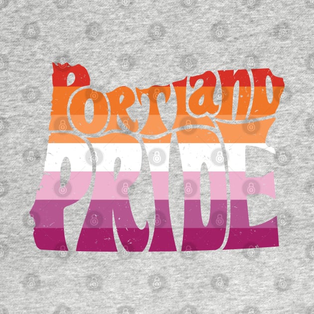 Portland Pride Festival  Oregon Silhouette - Lesbian - Vintage by LaLunaWinters